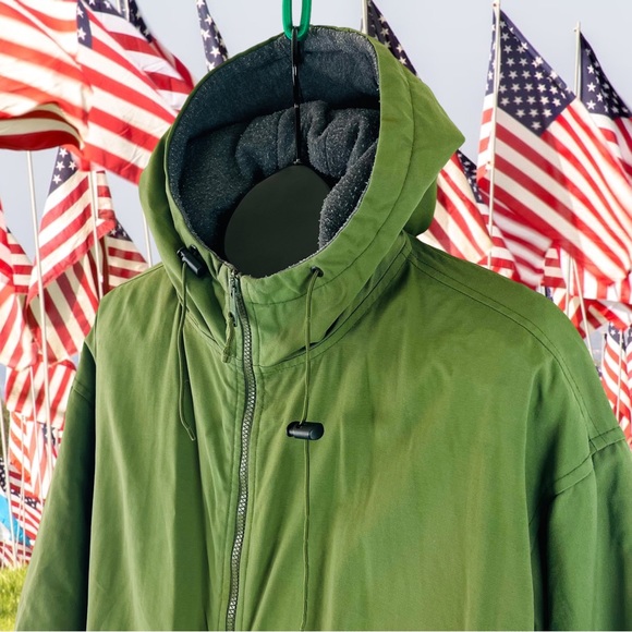 Cabelas Hooded & Stained Green Dad Jacket L - Picture 14 of 14